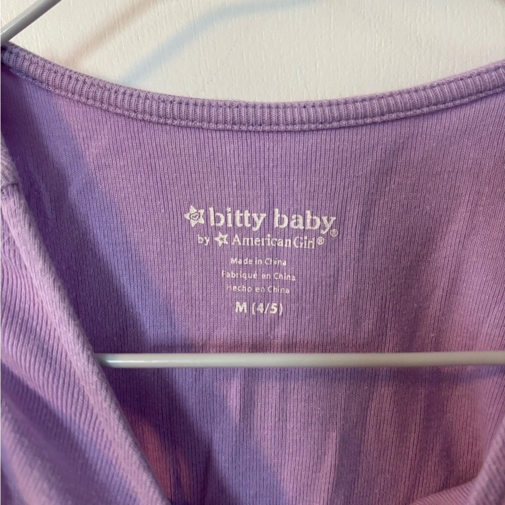 American Girl Bitty Baby Purple and Red Dress - Picture 3 of 5